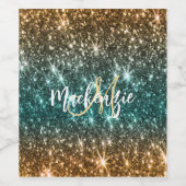 Hellfarbiger Glitzer Weinetikett (Einzelnes Label)