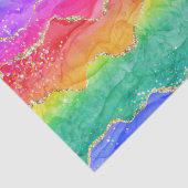 Hellfarbiger Regenbogen-Glitzer Gold Agate Seidenpapier (Detail)