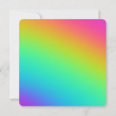 Hellfarbiger Regenbogen-Gradient-Hochzeit Einladung (Rückseite)