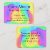 Hellfarbiger Regenbogen Visitenkarte (Vorne/Hinten)