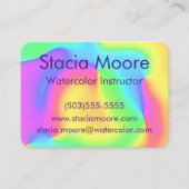 Hellfarbiger Regenbogen Visitenkarte (Vorderseite)