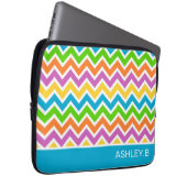 Hellfarbiger Regenbogen Zickzack Personalisiert Laptopschutzhülle (Vorne Rechts)