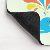 Hellfarbiger Splash Happy Cartoon Whale Mousepad (Ecke)
