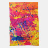 Hellfarbiger Spritzer Paint Abstrakt Geschirrtuch (Vertikal)