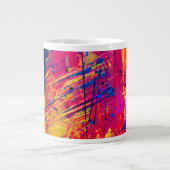 Hellfarbiger Spritzer Paint Abstrakt Jumbo-Tasse (Vorderseite)