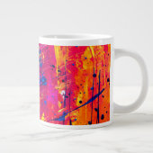 Hellfarbiger Spritzer Paint Abstrakt Jumbo-Tasse (Rechts)