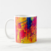 Hellfarbiger Spritzer Paint Abstrakt Kaffeetasse (Links)