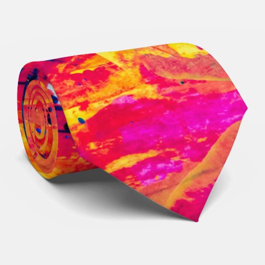 Hellfarbiger Spritzer Paint Abstrakt Krawatte (Gerollt)