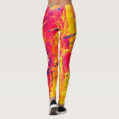 Hellfarbiger Spritzer Paint Abstrakt Leggings (Rückseite)