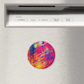 Hellfarbiger Spritzer Paint Abstrakt Magnet (In Situ (Geschirrspüler))