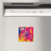 Hellfarbiger Spritzer Paint Abstrakt Magnet (In Situ (Geschirrspüler))