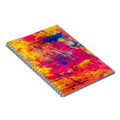Hellfarbiger Spritzer Paint Abstrakt Notizblock (Rechte Seite)