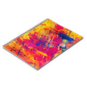 Hellfarbiger Spritzer Paint Abstrakt Notizblock (Linke Seite)