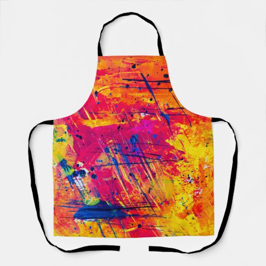 Hellfarbiger Spritzer Paint Abstrakt Schürze (Vorderseite)