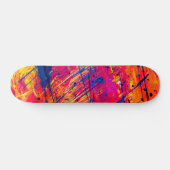 Hellfarbiger Spritzer Paint Abstrakt Skateboard (Horizontal)