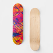 Hellfarbiger Spritzer Paint Abstrakt Skateboard (Vorderseite)