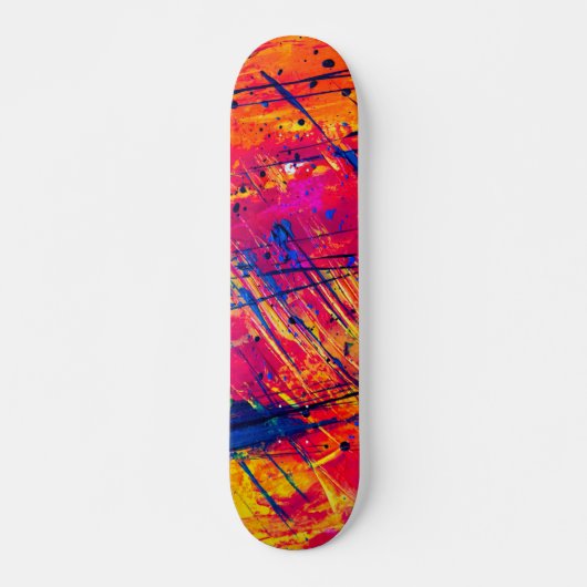 Hellfarbiger Spritzer Paint Abstrakt Skateboard (Vorne)
