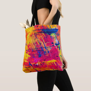 Hellfarbiger Spritzer Paint Abstrakt Tasche