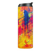 Hellfarbiger Spritzer Paint Abstrakt Thermosbecher (Nach links gedreht)