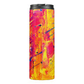 Hellfarbiger Spritzer Paint Abstrakt Thermosbecher (Rückseite)