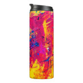 Hellfarbiger Spritzer Paint Abstrakt Thermosbecher (Nach rechts gedreht)