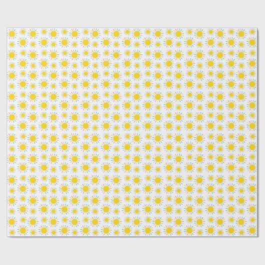 Hellfarbiger Sun-Kindergeburtstag Geschenkpapier (Flach)