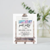 Hellfarbiges Easel Virtual Paint Party Geburtstag (Stehend Vorderseite)