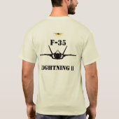 Hellfarbiges Shirt der Gewohnheit F-35 (Rückseite)