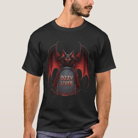Hellfire Roter Wächter: "OZZY LEBT T-Shirt (Vorderseite)
