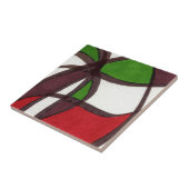 Hellfreie, rote und grüne Form abstrakt Fliese (Seite)