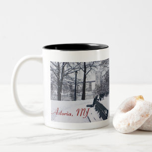 Hellgate Bridge, Astoria, NY Two-Tone Coffee Tasse