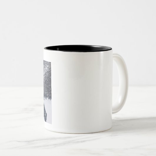 Hellgate Bridge, Astoria, NY Two-Tone Coffee Tasse (VorderseiteRechts)