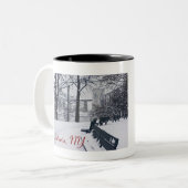 Hellgate Bridge, Astoria, NY Two-Tone Coffee Tasse (Vorderseite Links)