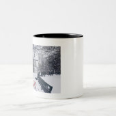 Hellgate Bridge, Astoria, NY Two-Tone Coffee Tasse (Mittel)
