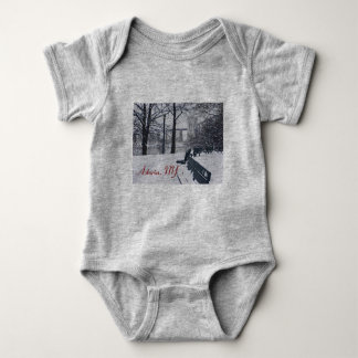 Hellgate Bridge im Winter,Astoria,NY Baby-Body Baby Strampler