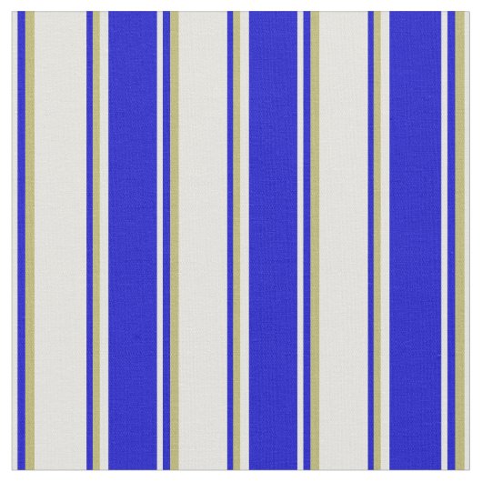 Hellgelb, blau und dunkel Khaki Muster Stoff (Nahaufnahme)