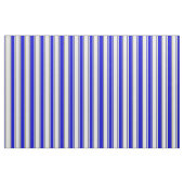 Hellgelb, blau und dunkel Khaki Muster Stoff (Fat Quarter (45,7 x 55,9 cm))