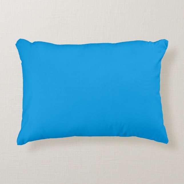 Hellgelb Bright Blau schlichtes Kissen in kräftige (Vorderseite)