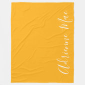 Hellgelb einfach Personalisiert Fleecedecke (Vorderseite)