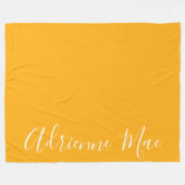 Hellgelb einfach Personalisiert Fleecedecke (Vorderseite (Horizontal))