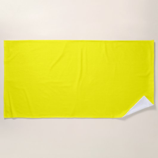 Hellgelb (feste Farbe) Strandtuch (Vorderseite)