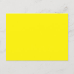 Hellgelb #FFF3000, Bananengelb Ankündigungspostkarte