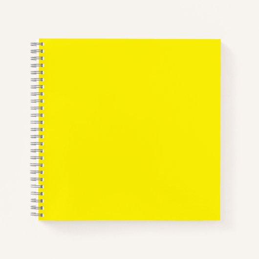 Hellgelb #FFF3000 Spiral Notebook Notizblock (Vorderseite)