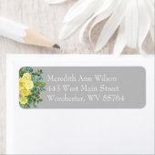 Hellgelb & grau Peony & Rose Blumenadresse (Insitu)