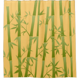 Hellgelb-grüne Bambus-Pflanze Duschvorhang