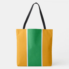 Hellgelb-grüne, senkrechte Streifen Tasche