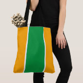 Hellgelb-grüne, senkrechte Streifen Tasche (Von Nahem)