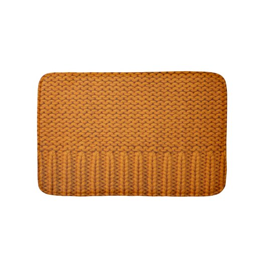 Hellgelb: handgefertigte Stricktextur. Badematte (Vorderseite)