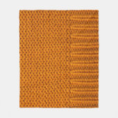 Hellgelb: handgefertigte Stricktextur. Fleecedecke (Vorderseite)