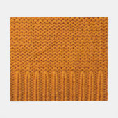 Hellgelb: handgefertigte Stricktextur. Fleecedecke (Vorderseite (Horizontal))